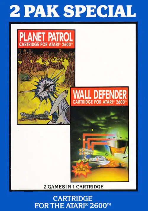 2 Pak Special Dark Blue - Planet Patrol,Wall Defender (1990) (HES) (PAL) ROM